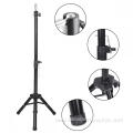 Black Metal Mannequin Head Portable Wig Stand Tripod